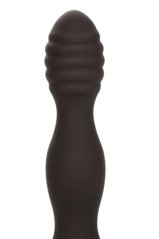 Silicone Ribbed Anal Stud - Black SE0416252