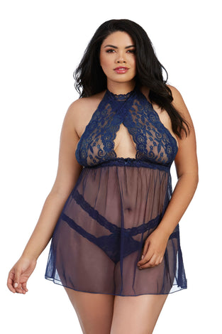 Babydoll, Panty - Queen - Midnight DG-11503XMDNQ