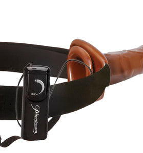 Fetish Fantasy Series 10 Inch Chocolate Dream Vibrating Hollow Strap-On PD3947-00
