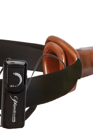 Fetish Fantasy Series 10 Inch Chocolate Dream Vibrating Hollow Strap-On PD3947-00