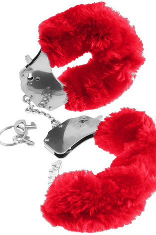 Fetish Fantasy Series Furry Cuffs - Red PD3804-15