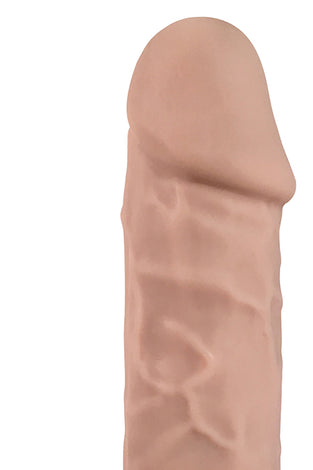 8 Inch Fleshstixxx Silicone Dildo With Balls -  Vanilla CN-19-0529-10