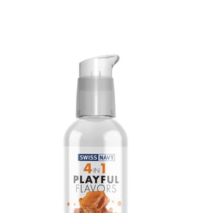 Swiss Navy 4-in-1 Playful Flavors - Salted Caramel  Delight - 4 Fl. Oz. MD-SN4N1FSCD4