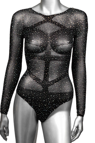 Radiance Long Sleeve Body Suit - Queen - Black SE3002163
