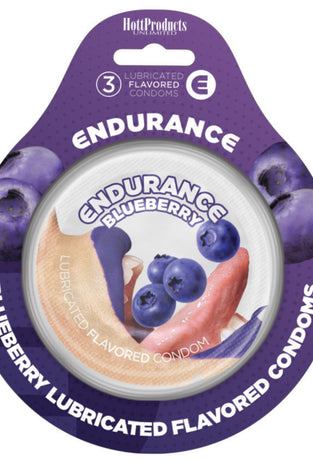 Endurance Condoms -Blueberry - 3 Pack HTP2097