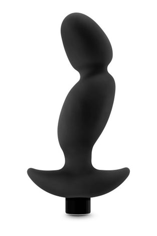 Anal Adventures- Platinum - Silicone Vibrating  Prostate Massager 04-Black BL-11645