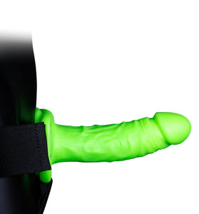 Realistic Hollow Strap-on Harness 7 Inch - Glow in the Dark OU-OU781GLO