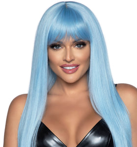 24 Inch Long Straight Bang Wig Blue LA-A2881BLU