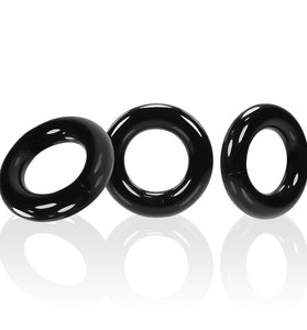 Willy Rings 3-Pack Cockrings - Black OX-3047-BLK