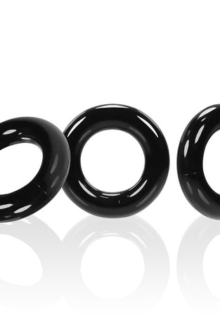 Willy Rings 3-Pack Cockrings - Black OX-3047-BLK