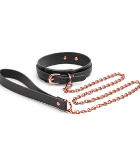 Bondage Couture - Collar and Leash - Black NSN-1306-23