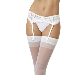 Sheer Thigh High - One Size - White DG-0007WHTOS