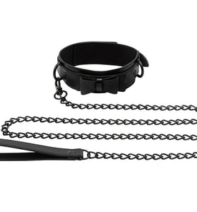 Bow Tie Collar & Leash - Black SS520-24