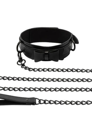 Bow Tie Collar & Leash - Black SS520-24