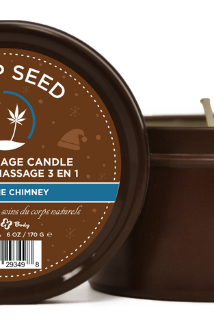 Hemp Seed 3-in-1 Massage Candle Down the Chimney  6oz/ 170 G EB-HSCH021B