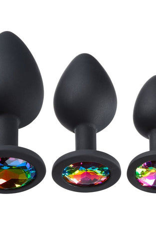 Cloud 9 Novelties Gems Silicone Anal Plug - Includes Small, Med & Large Size WTC305KIT