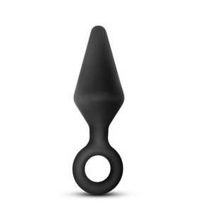 Anal Adventures Platinum - Silicone Loop Plug -  Large - Black BL-10985