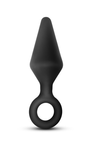 Anal Adventures Platinum - Silicone Loop Plug -  Large - Black BL-10985