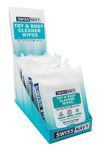 Toy and Body Cleaner Wipes 25ct / 6ct Display Box MD-SNTBWIPDISP6