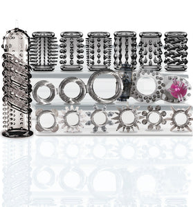 The 9's Try-Curious Cock Ring and Sleeve Set ICB8014-2