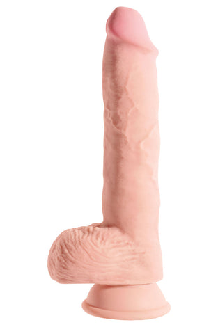 King Cock Plus Triple Density 10 Inch Fat Cock With Balls - Flesh PD5722-21