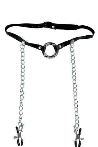 Fetish Fantasy Series O-Ring Gag With Nipple Clamps PD3845-23