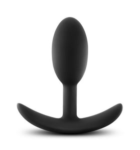 Anal Adventures - Platinum - Silicone Vibra Slim  Plug - Small - Black BL-11845