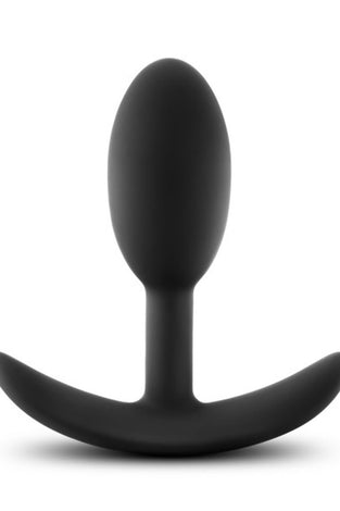 Anal Adventures - Platinum - Silicone Vibra Slim  Plug - Small - Black BL-11845