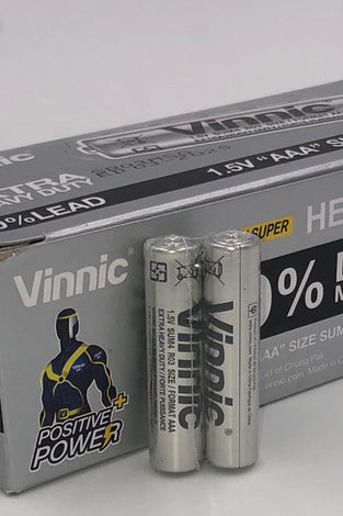 Vinnic Super Heavy Duty AAA Batteries - 2 Pc./ Shrink Pk. - 60 Pcs. Box SR03MSG