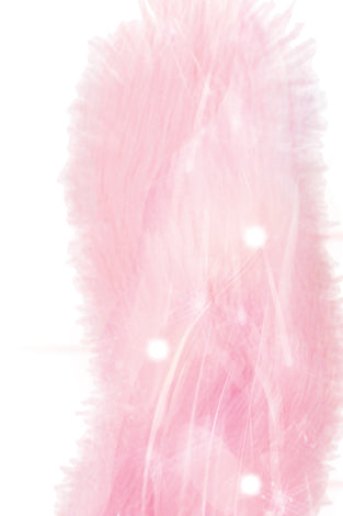 Foxy Tail - Light Up Faux Fur Butt Plug - Pink Plug - Pink HTP3480