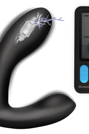 E-Stim and Vibrating Prostate Massager - Black ZE-AG663