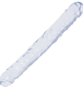 Crystal Jellies Jr Double Dong 12 Inch - Clear DJ0287-02