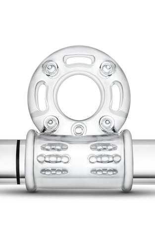Stay Hard 10 Function Vibrating Bull Ring - Clear BL-77912