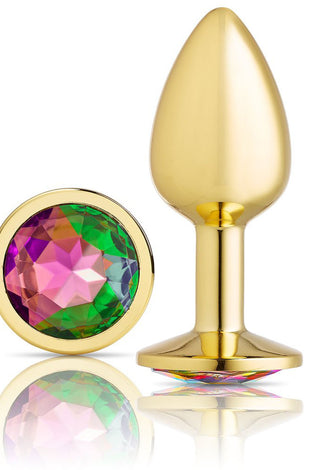 Cloud 9 Novelties Anal Gems Jeweled Gold Chromed Anal Plug - Small WTC309