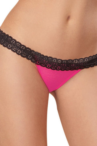 Panty - Large - Hot Pink/ Black DG-1377HPKBKL