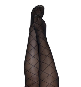 Anna - Diamond Thigh High - Size D - Black KX-1321D-BLK-D