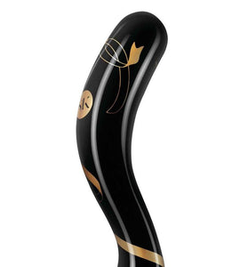 Secret Kisses - 7 Inch Handblown Double Ended  Dildo - Black SK-3006
