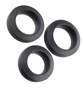 Adam's 3-Piece Penis Ring Set - Black AE-WF-0266-2