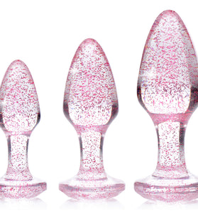 Glitter Gem Anal Plug Set - Pink BTYS-AG587-PNK