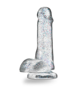 Naturally Yours - 6 Inch Glitter Cock - Sparkling Clear BL-54309