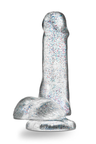 Naturally Yours - 6 Inch Glitter Cock - Sparkling Clear BL-54309