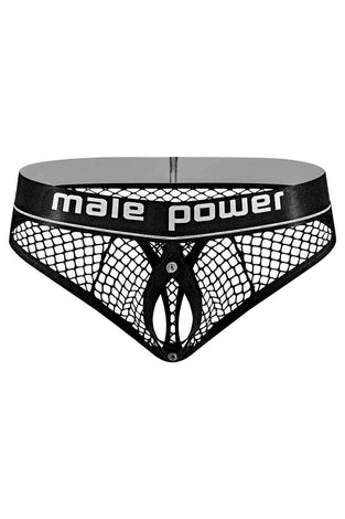 Cock Pit Net Cock Ring Thong - L/ XL - Black MP-410260BKLX