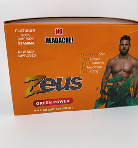 Zeus Green Power Male Sexual Enhancement 24 Count  Display JSZEUSGPD