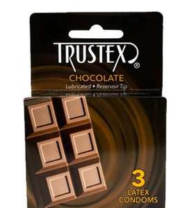 Trustex Flavored Lubricated Condoms - 3 Pack - Chocolate AL-4020
