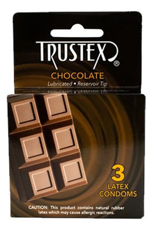 Trustex Flavored Lubricated Condoms - 3 Pack - Chocolate AL-4020