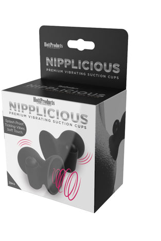 Nipplicious - Vibrating Nipple Suction Cups -  Black HTP3331