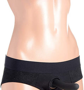 Lace Envy Crotchless Panty Harness - 2xl - Black SU-AG453-2XL