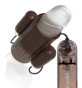 Dual Vibrating Penis Sleeve - Smoke PD1987-24