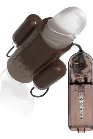 Dual Vibrating Penis Sleeve - Smoke PD1987-24