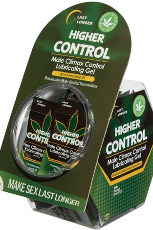 Higher Control Male Climax Control Lubricating Gel With Hemp - 50 Pc BA-HCCSPDJ